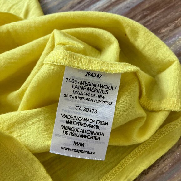 Segments Merino Wool T-shirt Base Layer Short Sleeve Bright Yellow - Picture 5 of 7